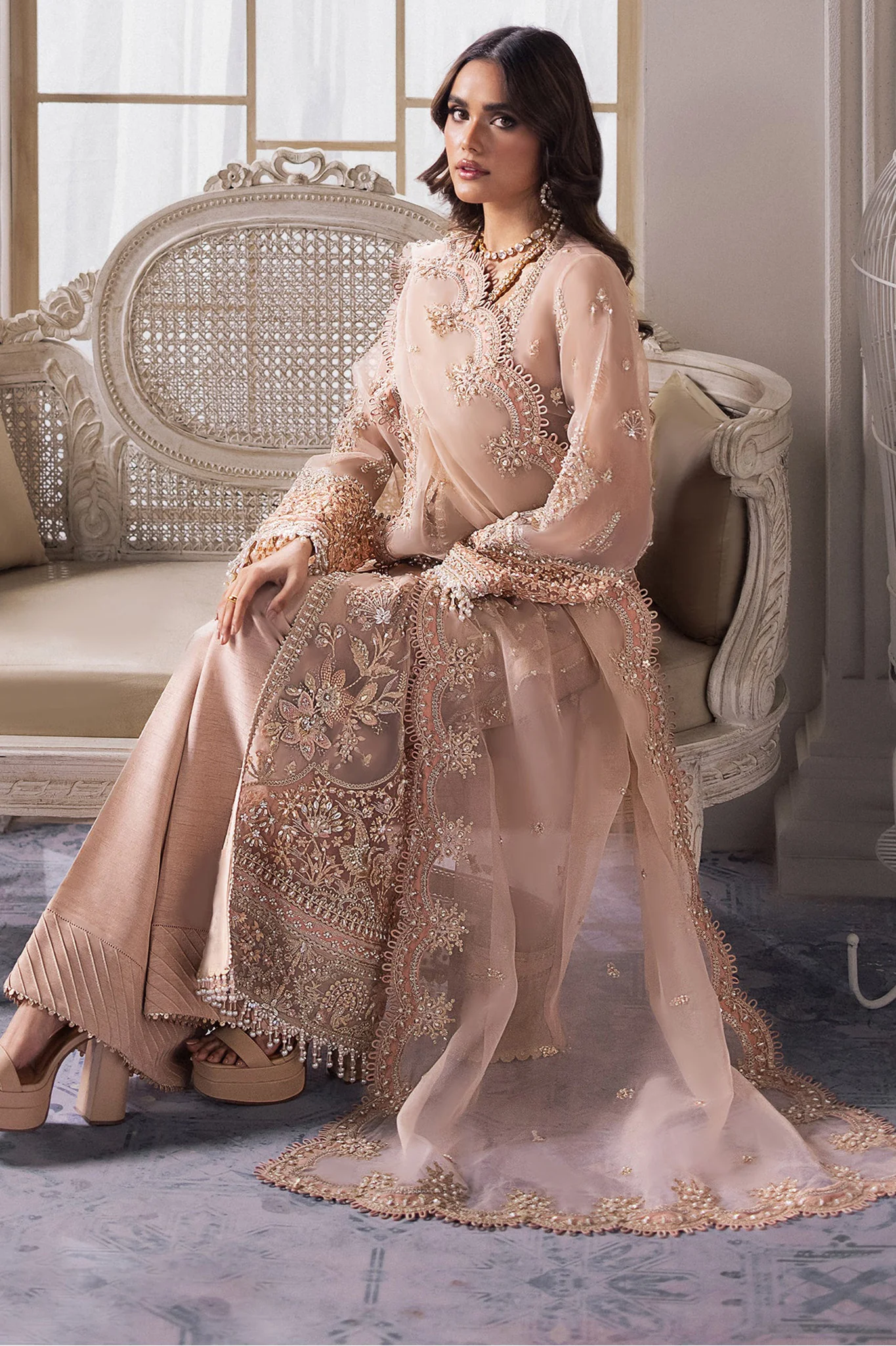 Gossamer By Zaha Unstitched 3 Piece Luxury Formals Suit-ZC-05-Elysia - Image 4