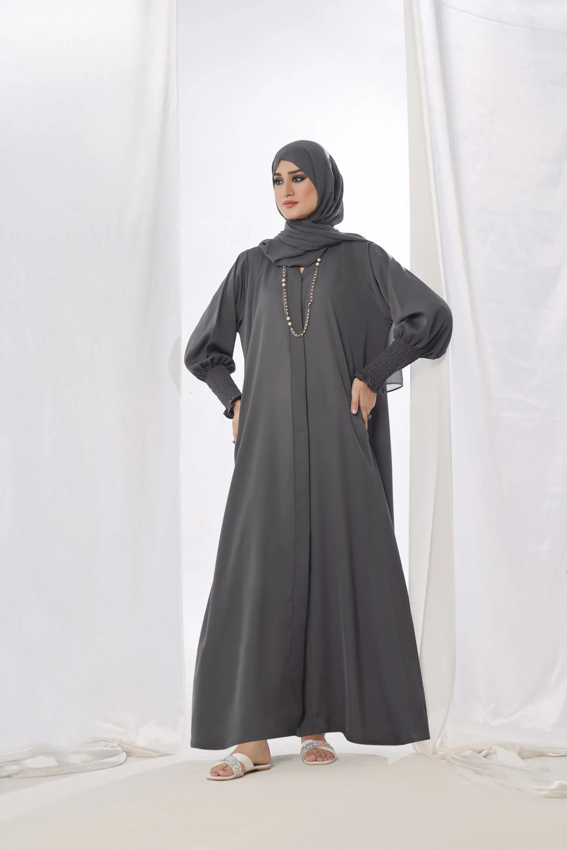 Tgm Abaya Collection-Grey Paradise - Image 4