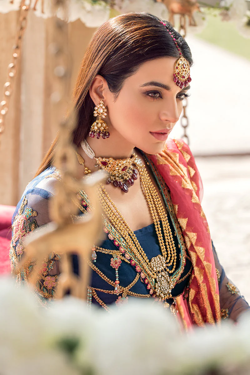 Zohra By Gulaal Unstitched 3 Piece Wedding Suit-Gul Afshan Embroidered Net 3 Piece Suit GWF-01 - Zohra by Gulaal Wedding Collection - Image 5