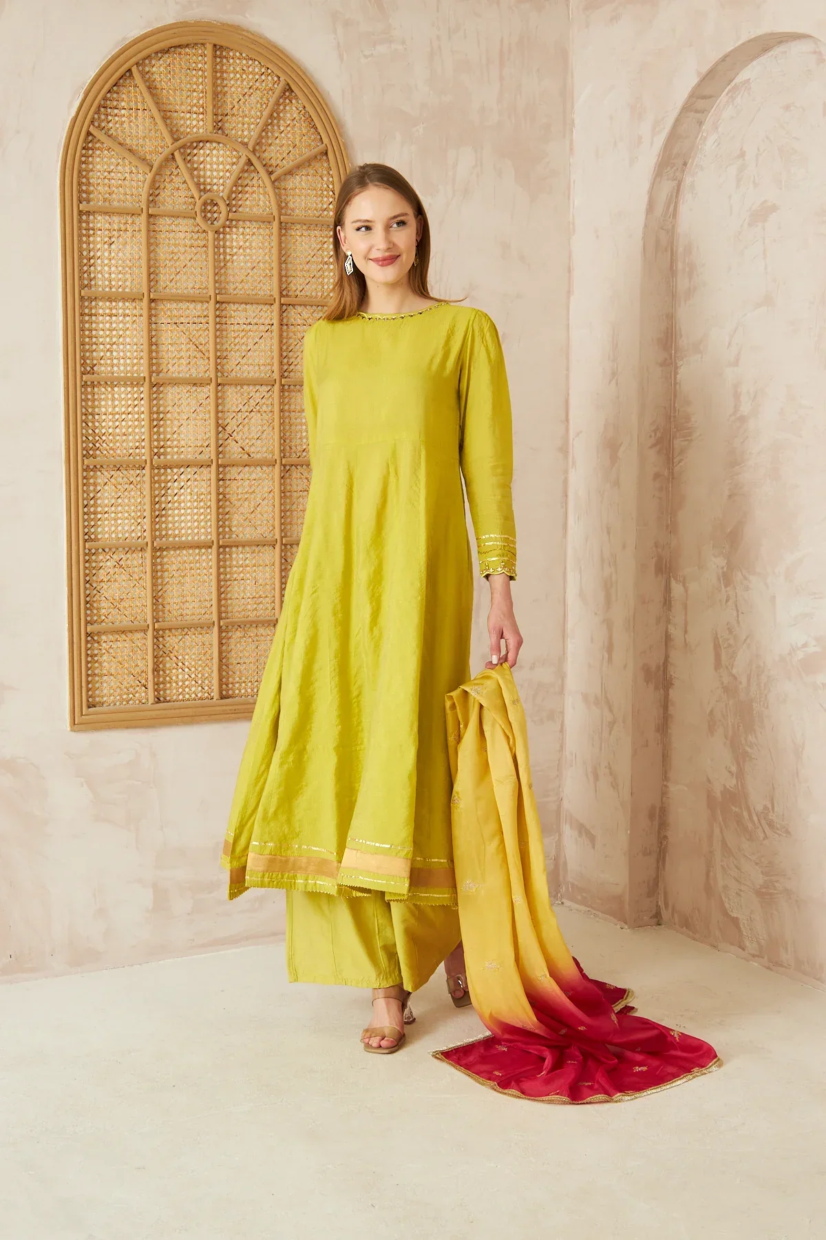 Dhaga Stitched 3 Piece Formals Suit-Gul - Image 8
