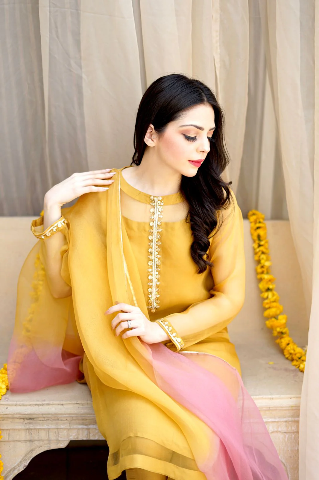 Pashma Khan Semi Formals Suit-Gul e lála - Image 3