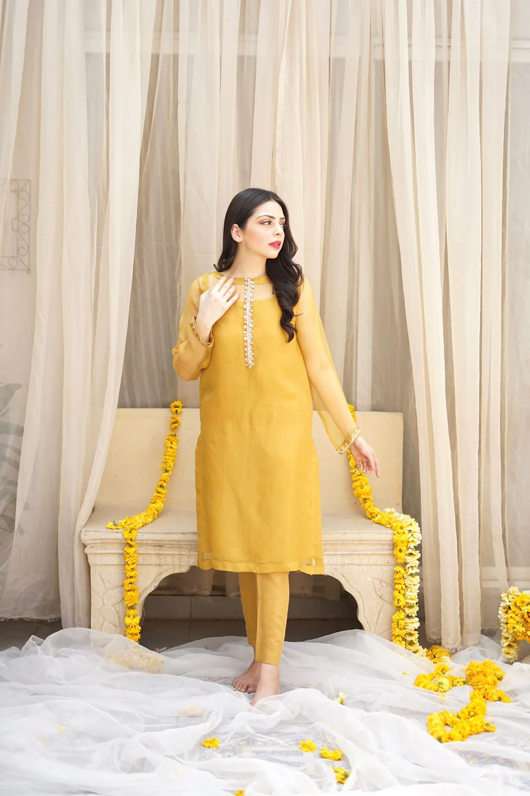 Pashma Khan Semi Formals Suit-Gul e lála - Image 7