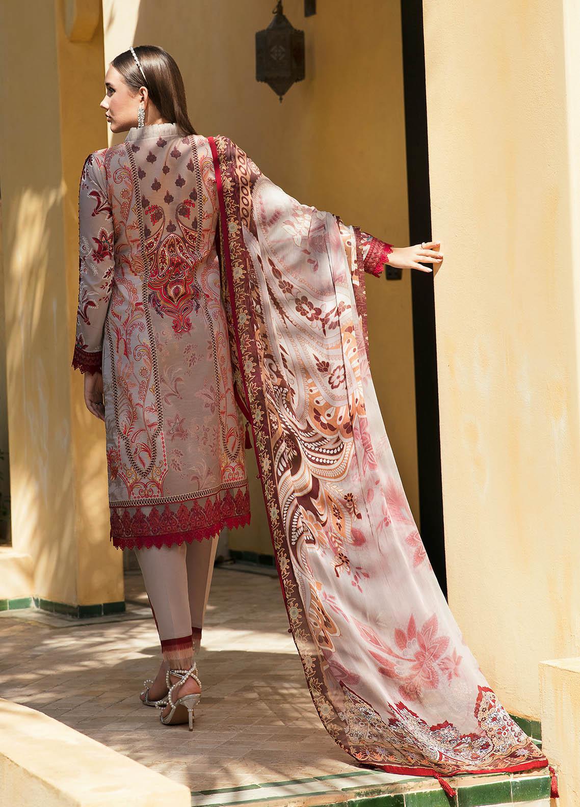 Gulaal Unstitched 3 Piece Embroidered Lawn Vol-01 Suit-10-Zaavail - Image 2