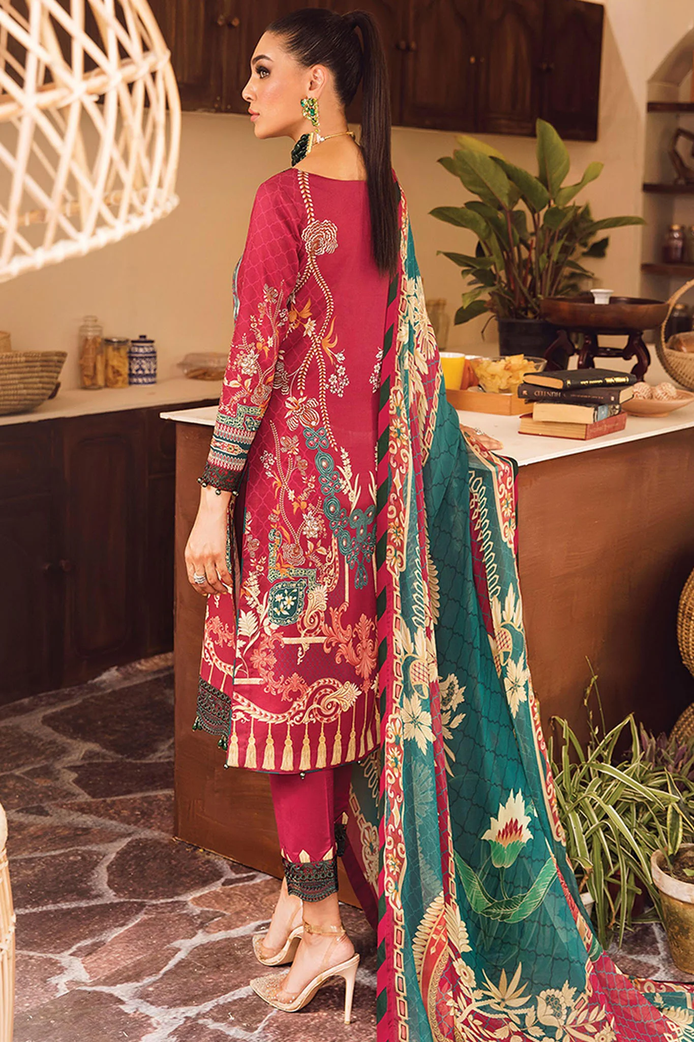Gulaal Unstitched 3 Piece Festive Lawn Vol-02 Suit-03-Daria - Image 2