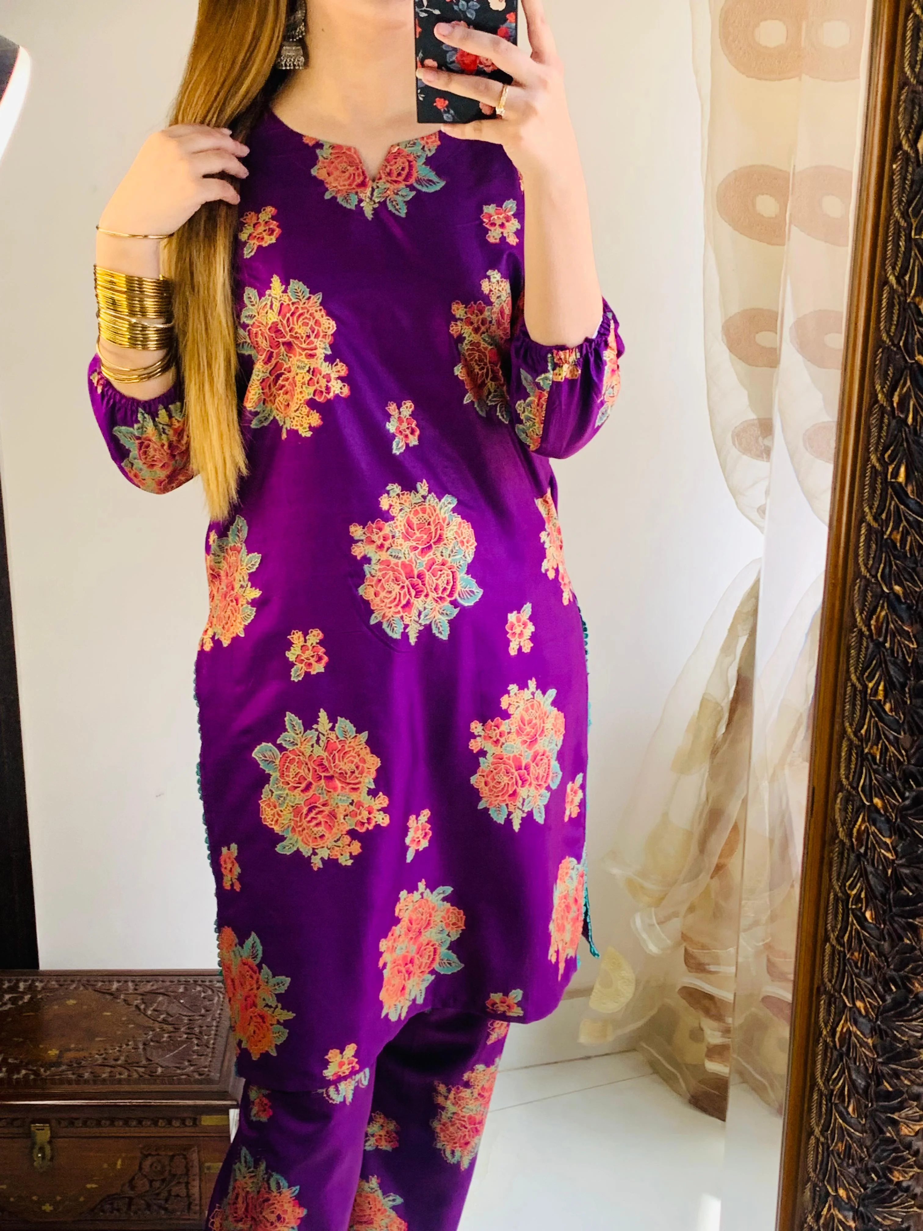 Zaib E Hoor Gulab 2Pcs Stitched Suit - Image 12