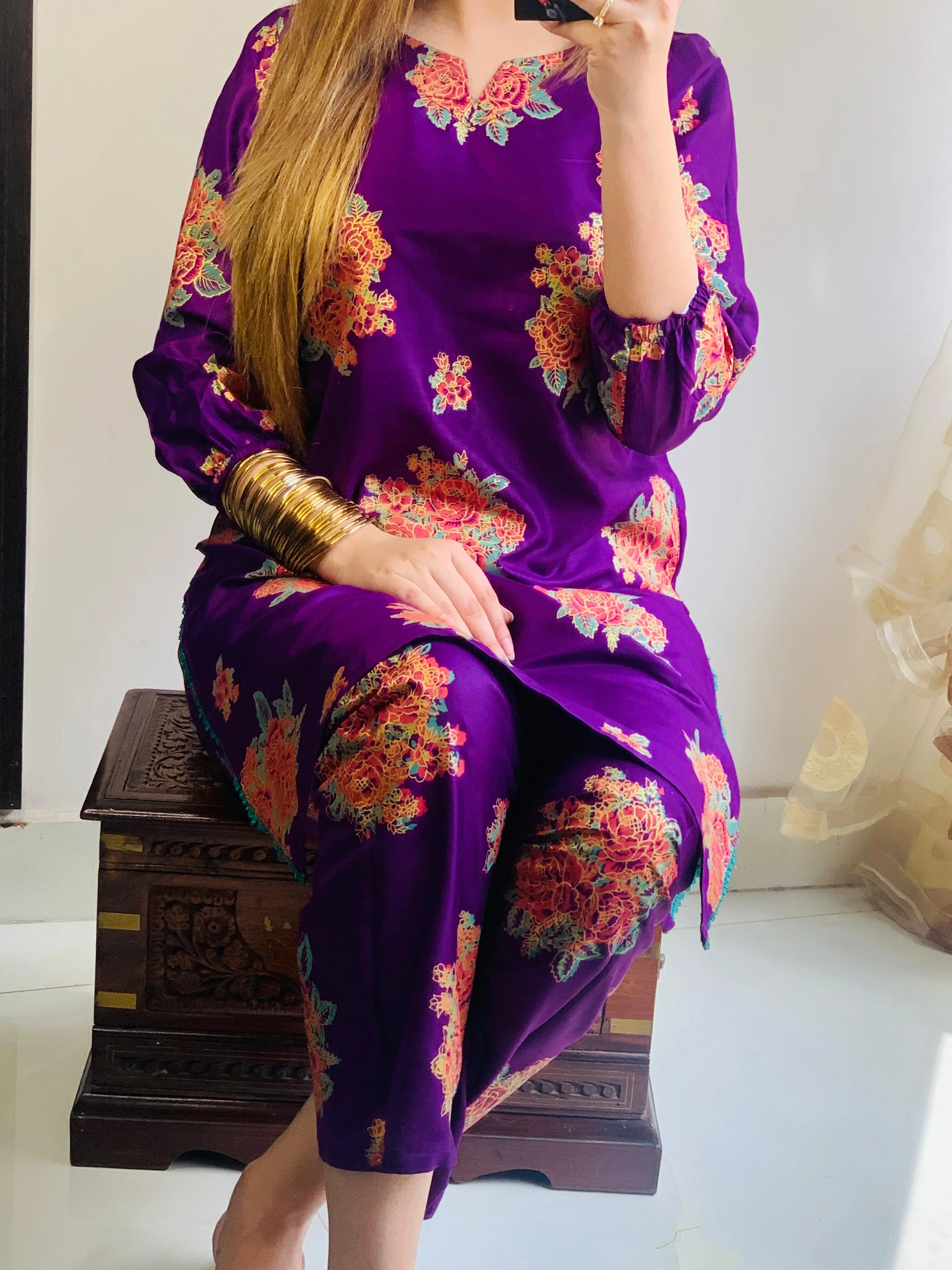 Zaib E Hoor Gulab 2Pcs Stitched Suit - Image 14