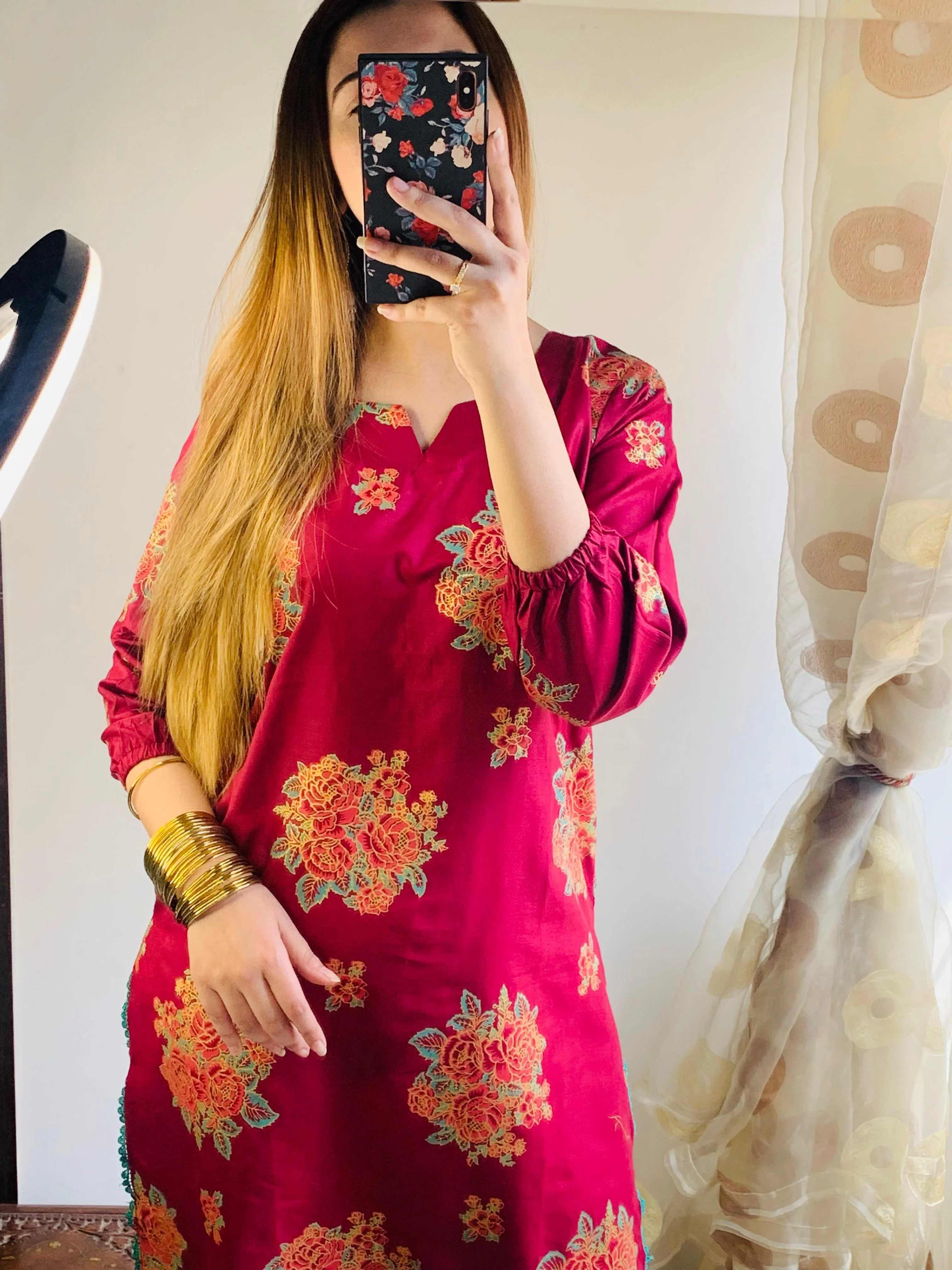 Zaib E Hoor Gulab 2Pcs Stitched Suit - Image 16