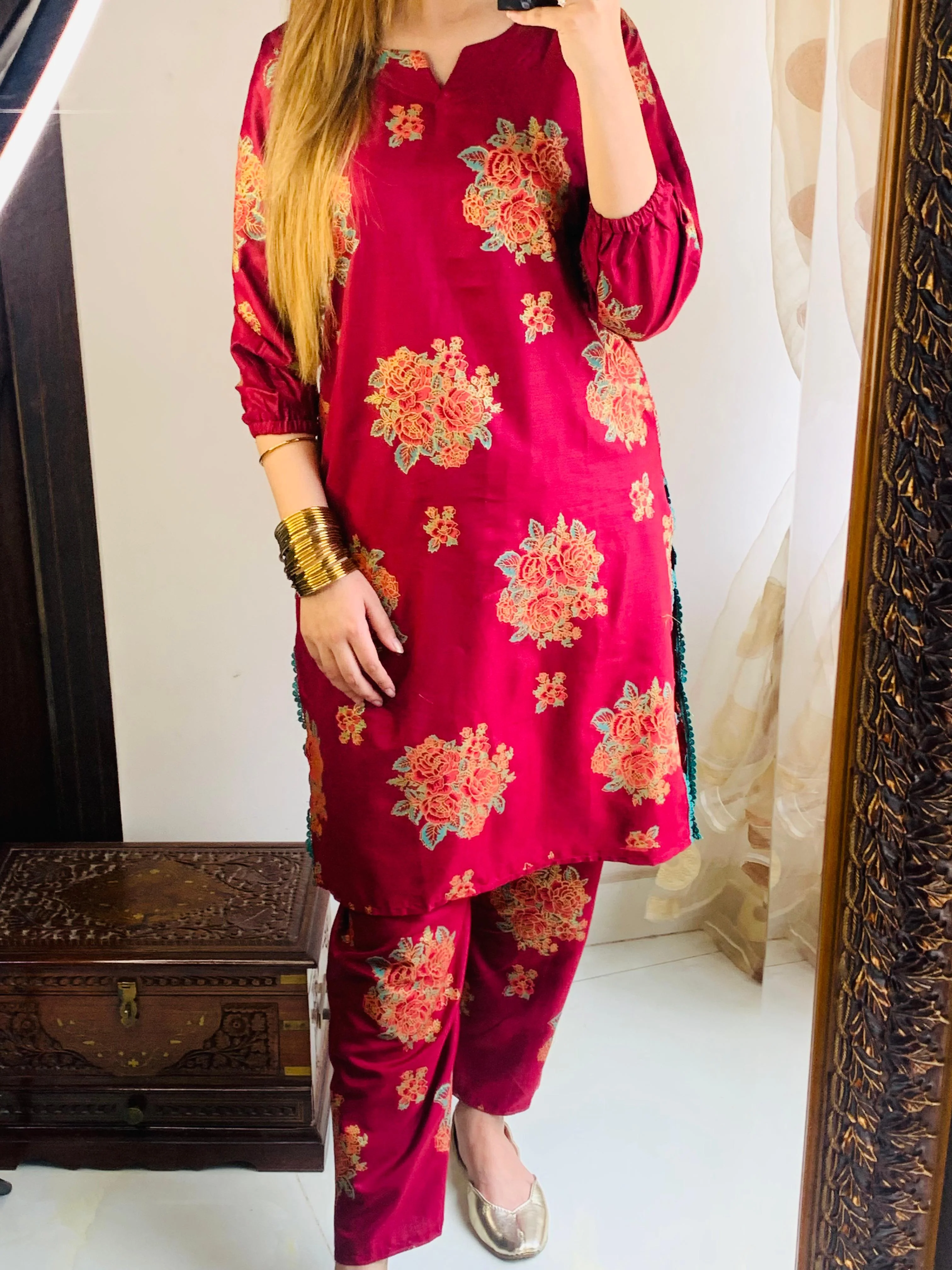 Zaib E Hoor Gulab 2Pcs Stitched Suit - Image 4