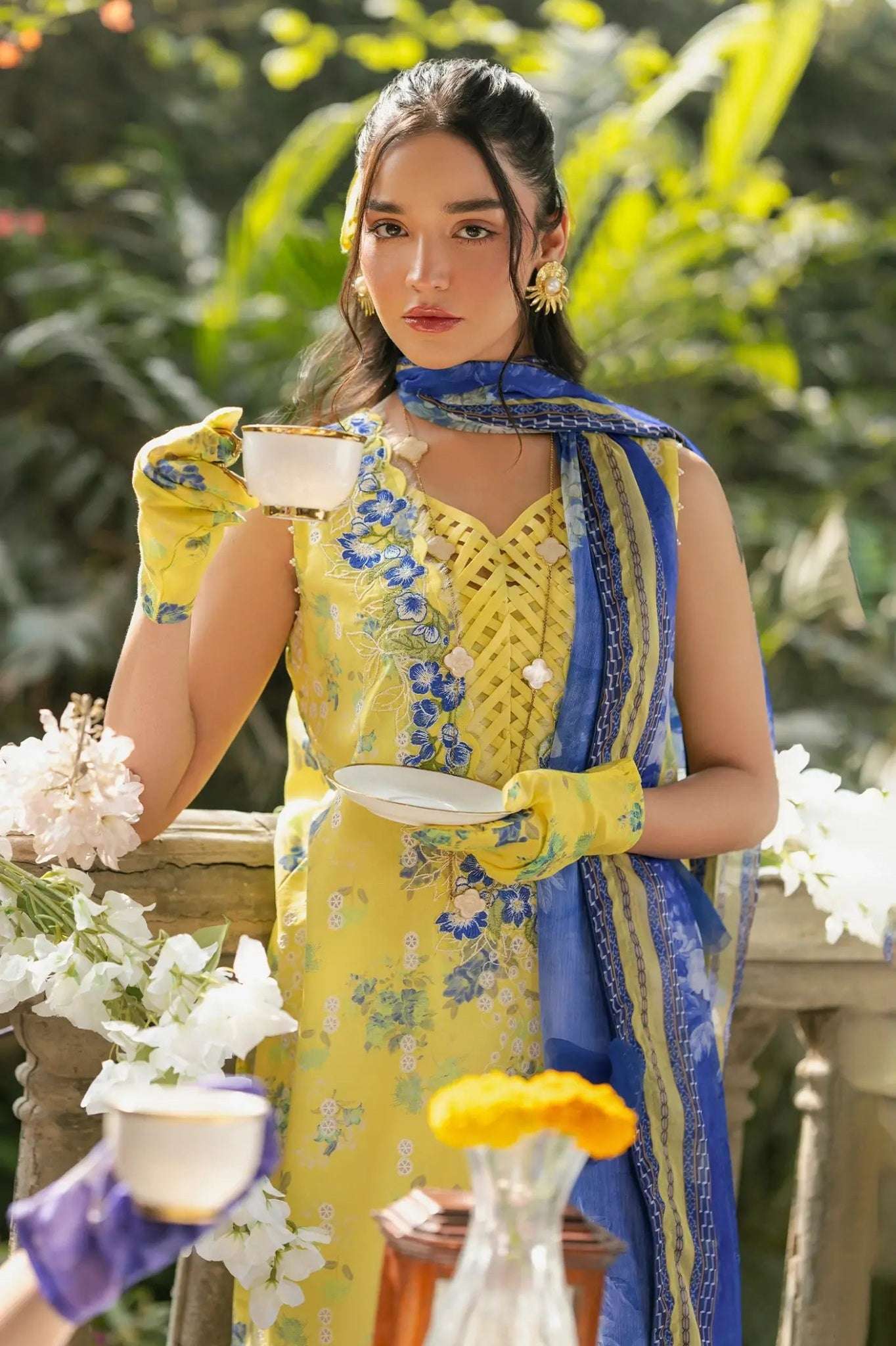 Gulkari By Asifa Nabeel Unstitched 3 Piece Summer Collection-GKL-15-Sunlit Breeze - Image 2