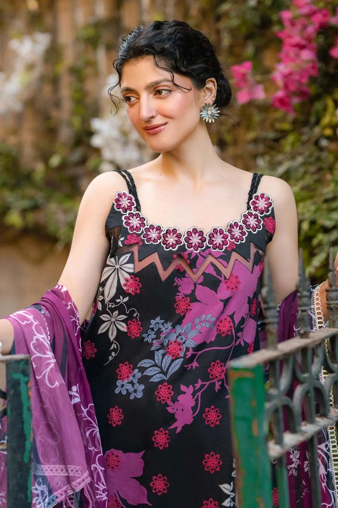Gulkari By Asifa Nabeel Unstitched 3 Piece Summer Collection-GKL-01-Pale Rose - Image 2