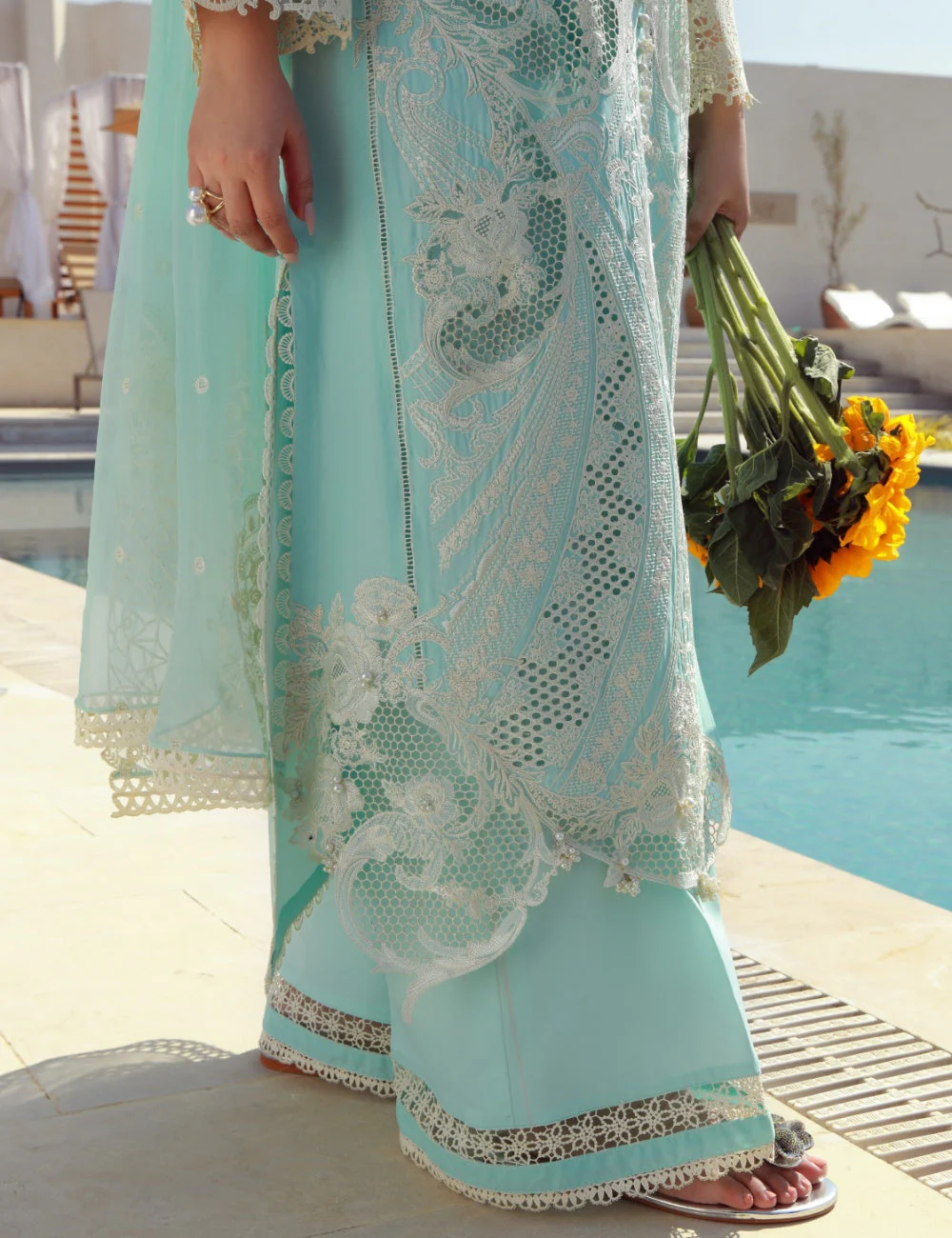 Gulmina Unstitched 3 Piece Luxury Lawn Vol-01 Suit-Azure - Image 4