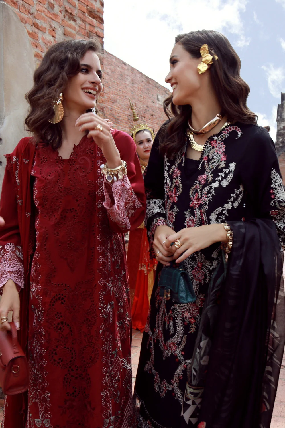 Gulmina Unstitched 3 Piece Luxury Lawn Vol-02 Suit-Crimson Charm - Image 7
