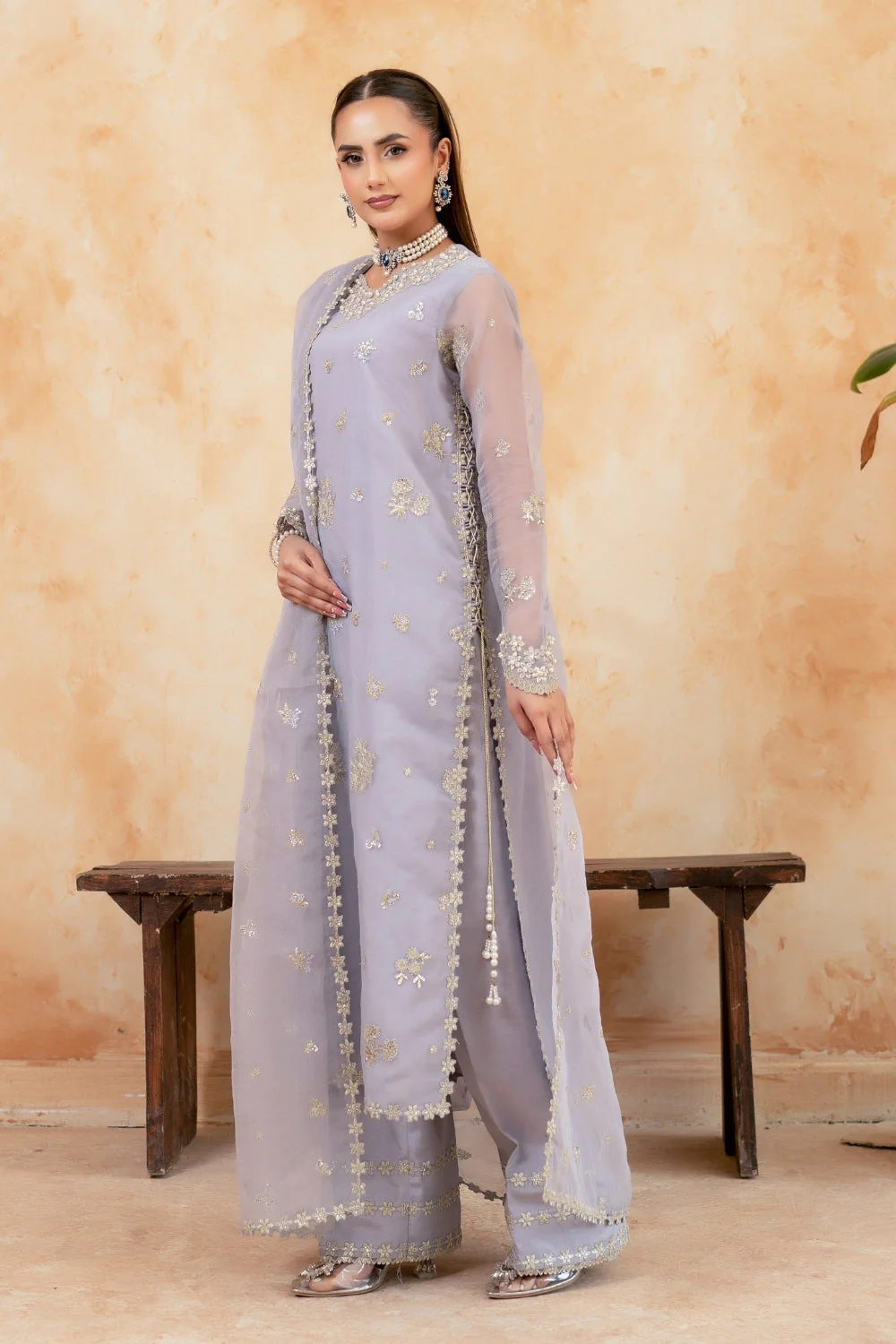 Mastani By Gulmina Stitched 3 Piece Luxury Formals Suit-Laila - Image 6