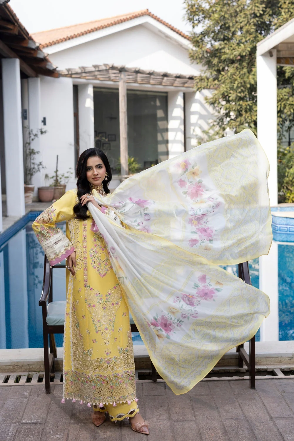 Dil Kash By Gulmina Unstitched 3 Piece Summer Lawn Suit-MAYA - Image 7