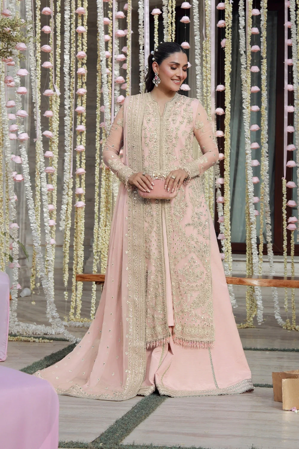 Gulmina Unstitched 3 Piece Luxury Chiffon Suit-Arooba - Image 5