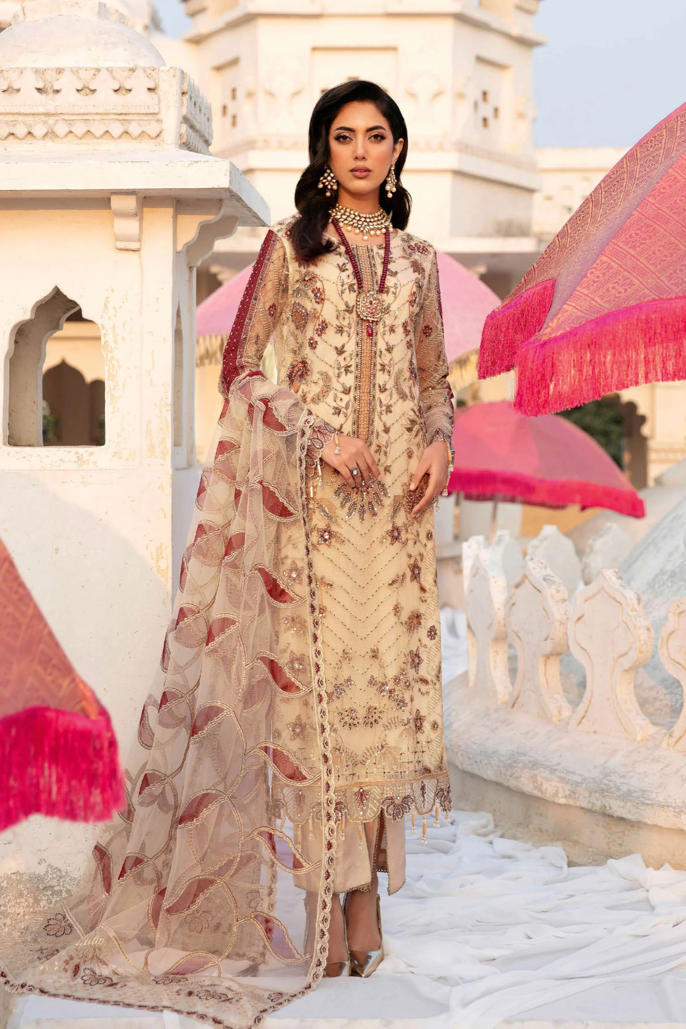 Ramsha Unstitched 3 Piece Wedding Vol-03 Suit-H-308
