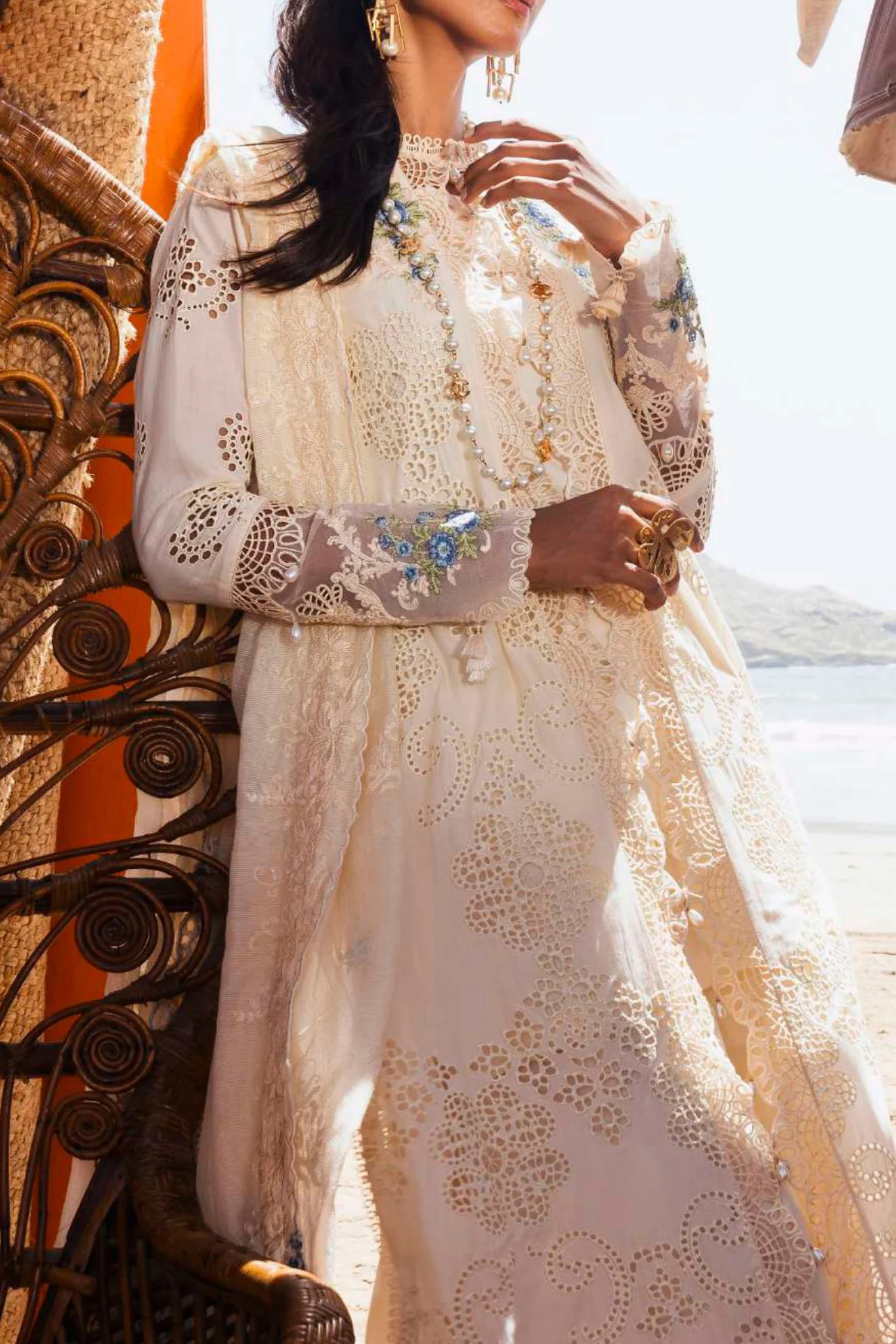 Hai Kuch By Elaf Unstitched 3 Piece Festive Emb Lawn Suit-EHK-03-B-Ayra - Image 3