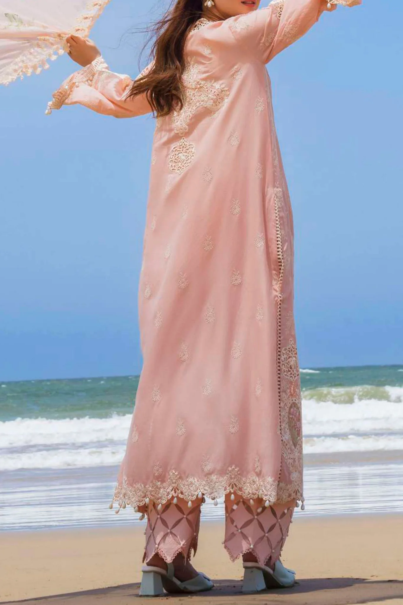 Hai Kuch By Elaf Unstitched 3 Piece Festive Emb Lawn Suit-EHK-07-Pareesa - Image 5