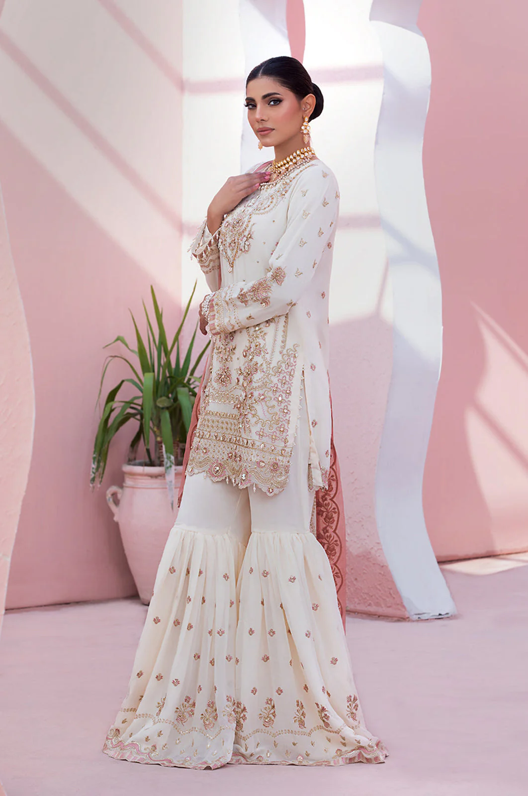 Tabeer By Diara Couture Stitched 3 Piece Formals Suit-HALA - SF-05 - Image 3