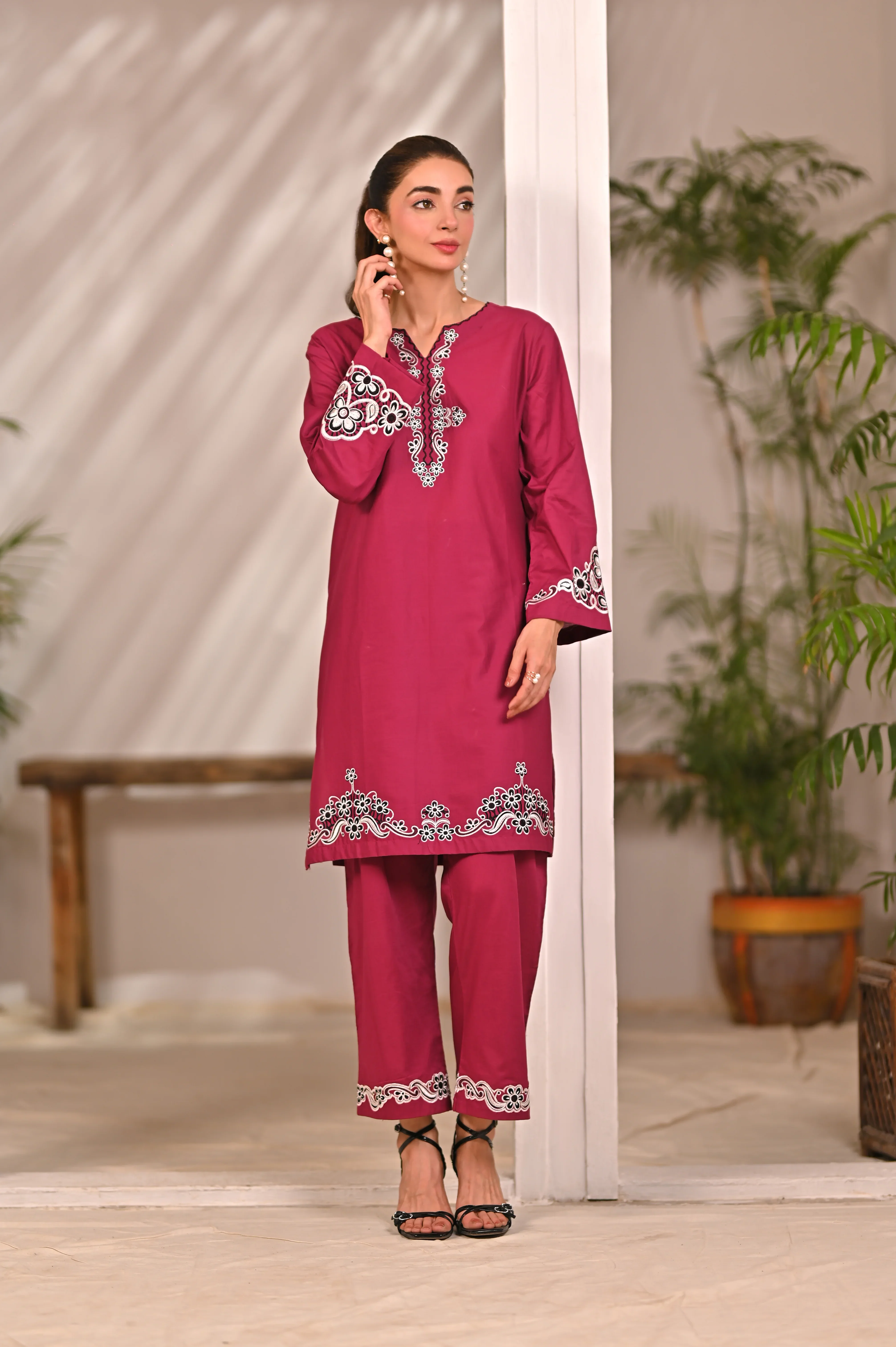 Dhaga Stitched 2 Piece Co Ords Summer Suit-HARLOW
