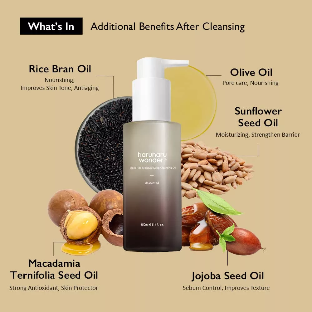 Haruharu Wonder Black Rice Moisture Deep Cleansing Oil - Image 2