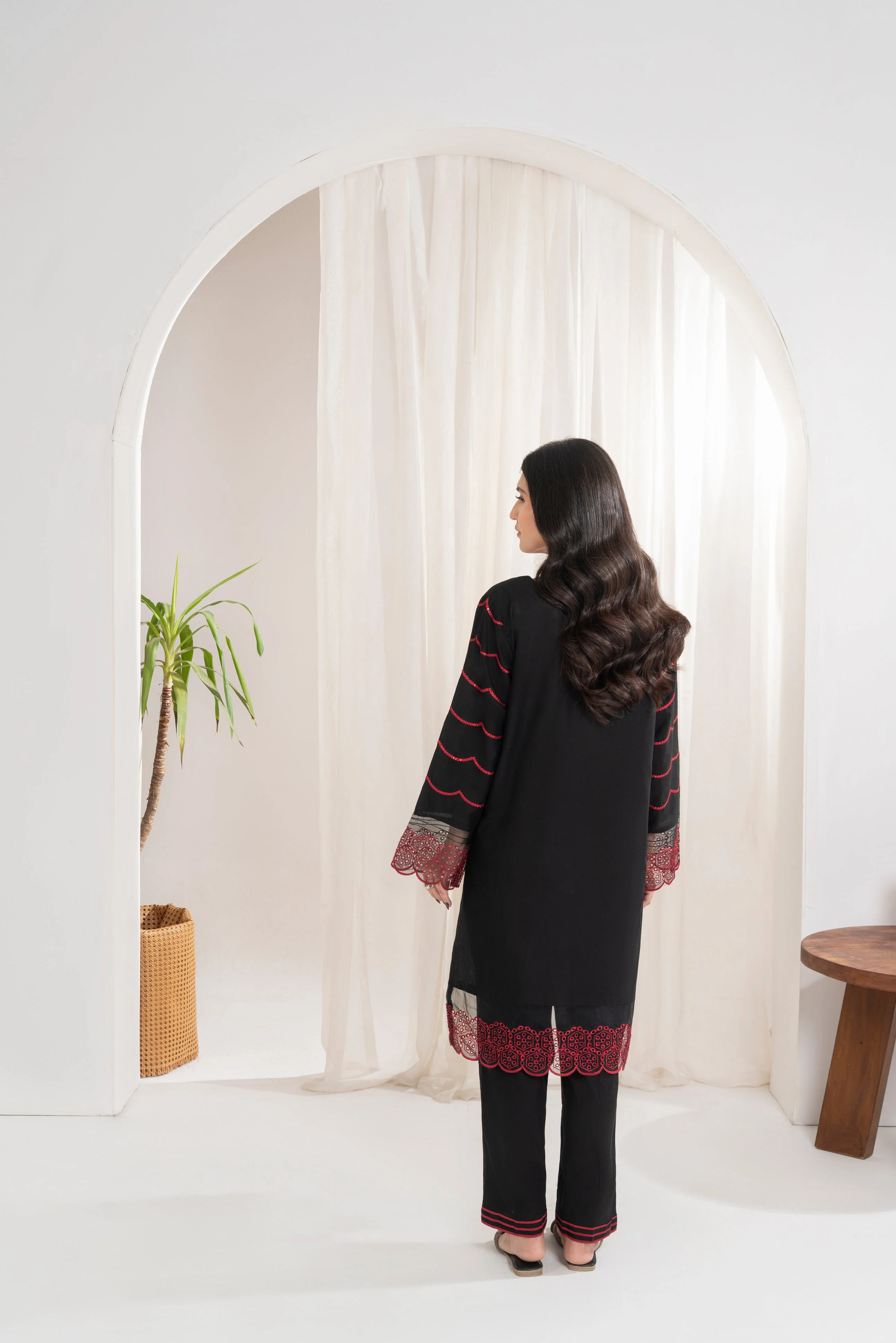 Zoya Zafar Stitched 2 Piece Cotton Suit-Haseens Libas - Image 5