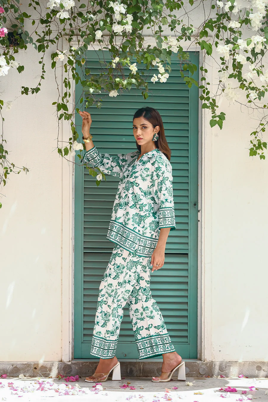 Sprinkles Stitched 2 Piece Summer Co Ord Sets Women Suit-Hawaii - Image 4