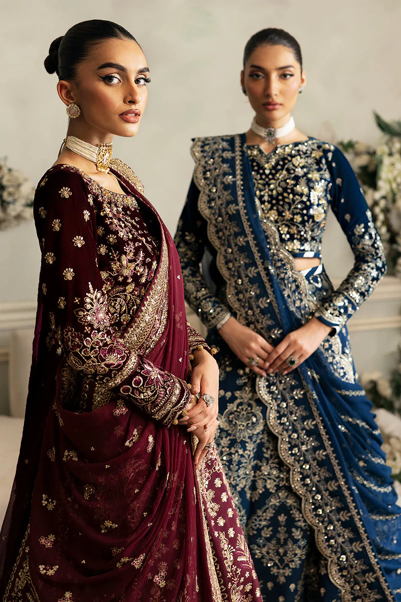 Celeste By Gulaal Unstitched 3 Piece Velvet Suit-Haze - Image 10