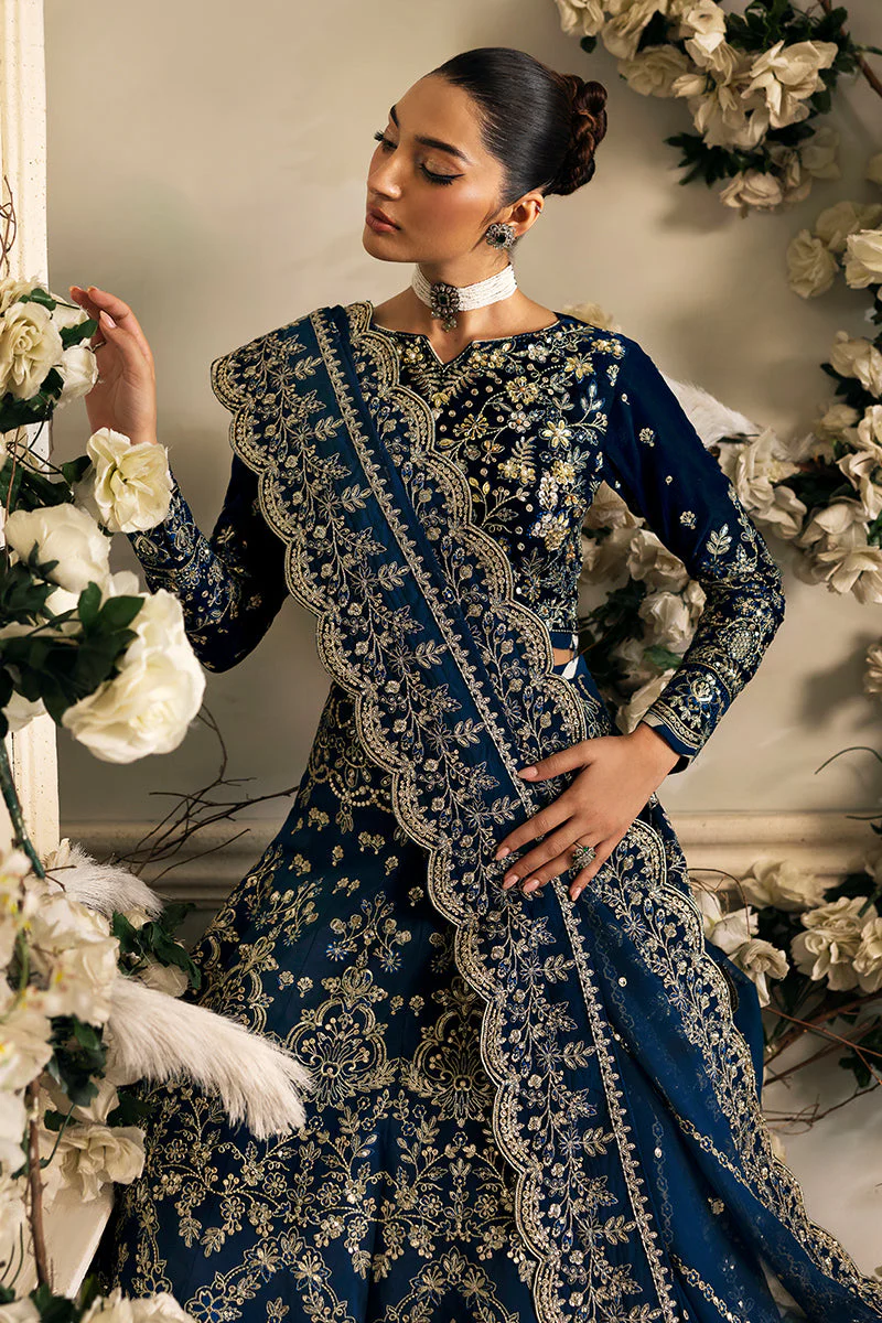 Celeste By Gulaal Unstitched 3 Piece Velvet Suit-Haze - Image 2