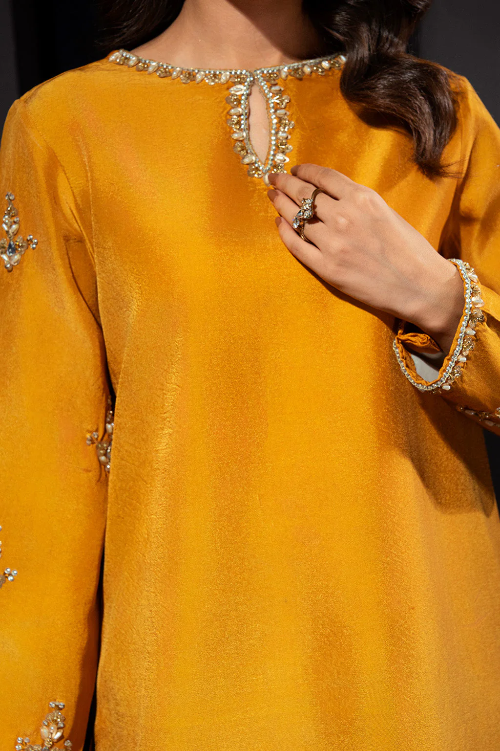 Zelina By Meeral Stitched 3 Piece Formals Suit-HE-002 - Image 3