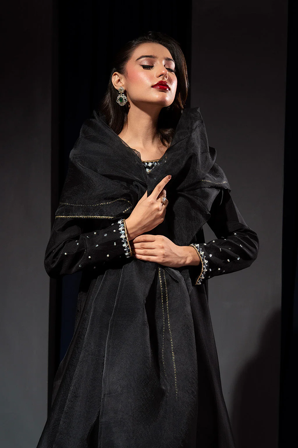Zelina By Meeral Stitched 3 Piece Formals Suit-HE-003 - Image 7