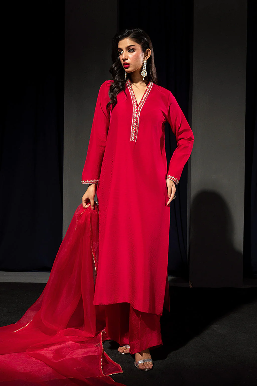 Zelina By Meeral Stitched 3 Piece Formals Suit-HE-005 - Image 5
