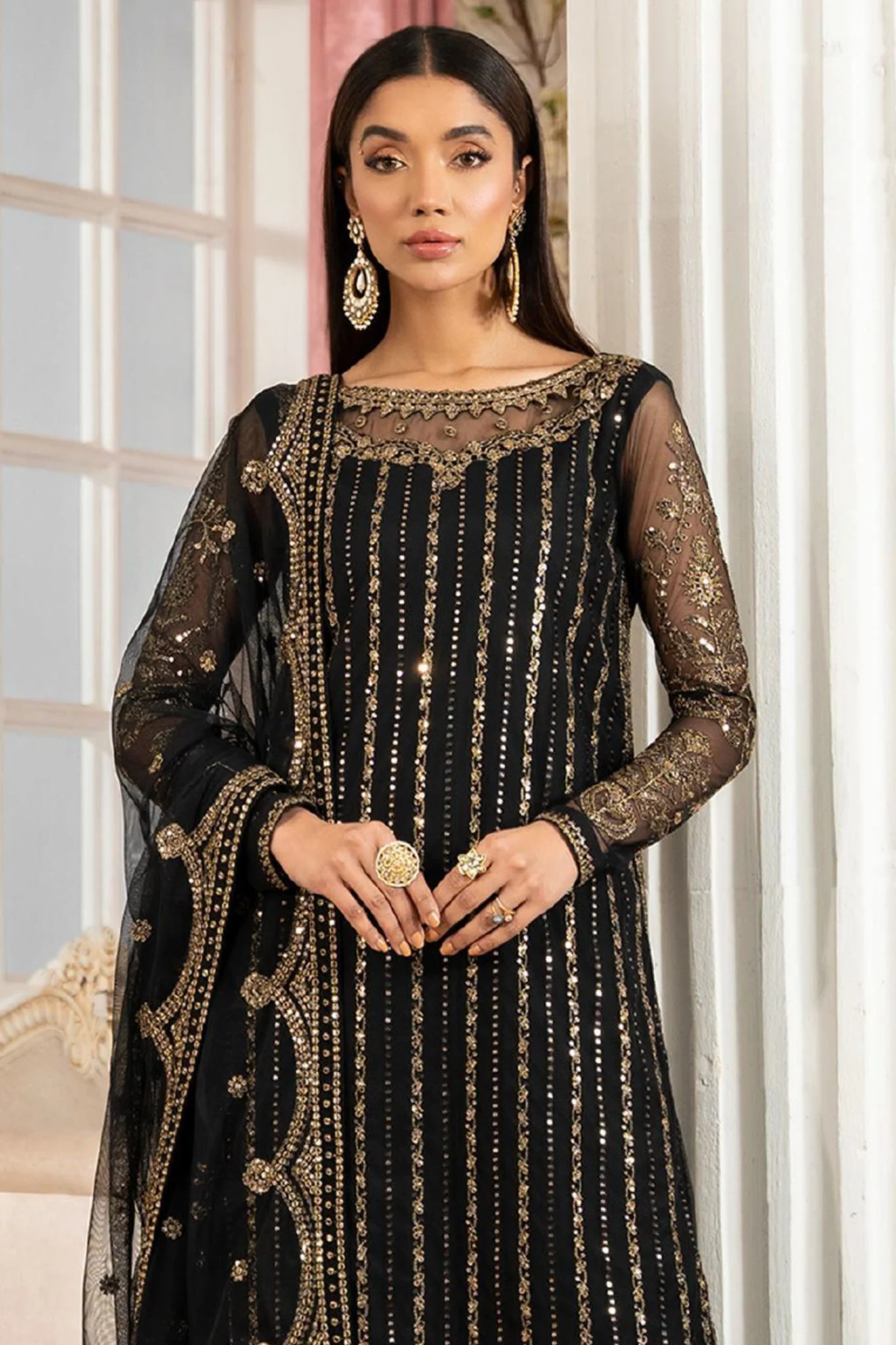 Heer By Zarif Unstitched 3 Piece Formals Suit-Z-02-Yasna - Image 2
