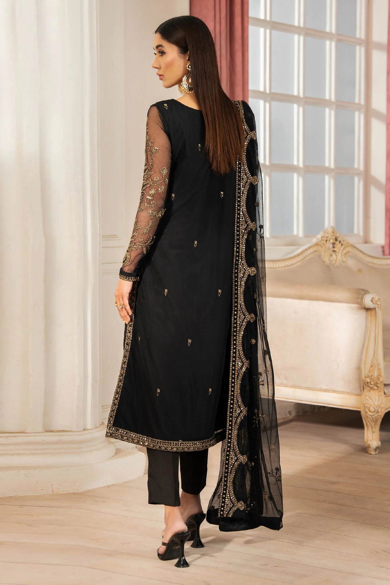 Heer By Zarif Unstitched 3 Piece Formals Suit-Z-02-Yasna - Image 3