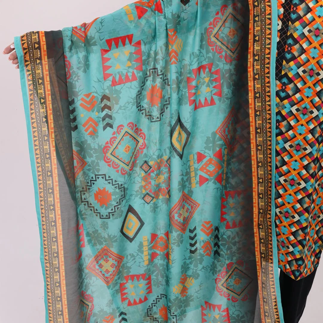 Heeriye 3 Piece Stitched Printed Lawn Suit - H311 - Image 5