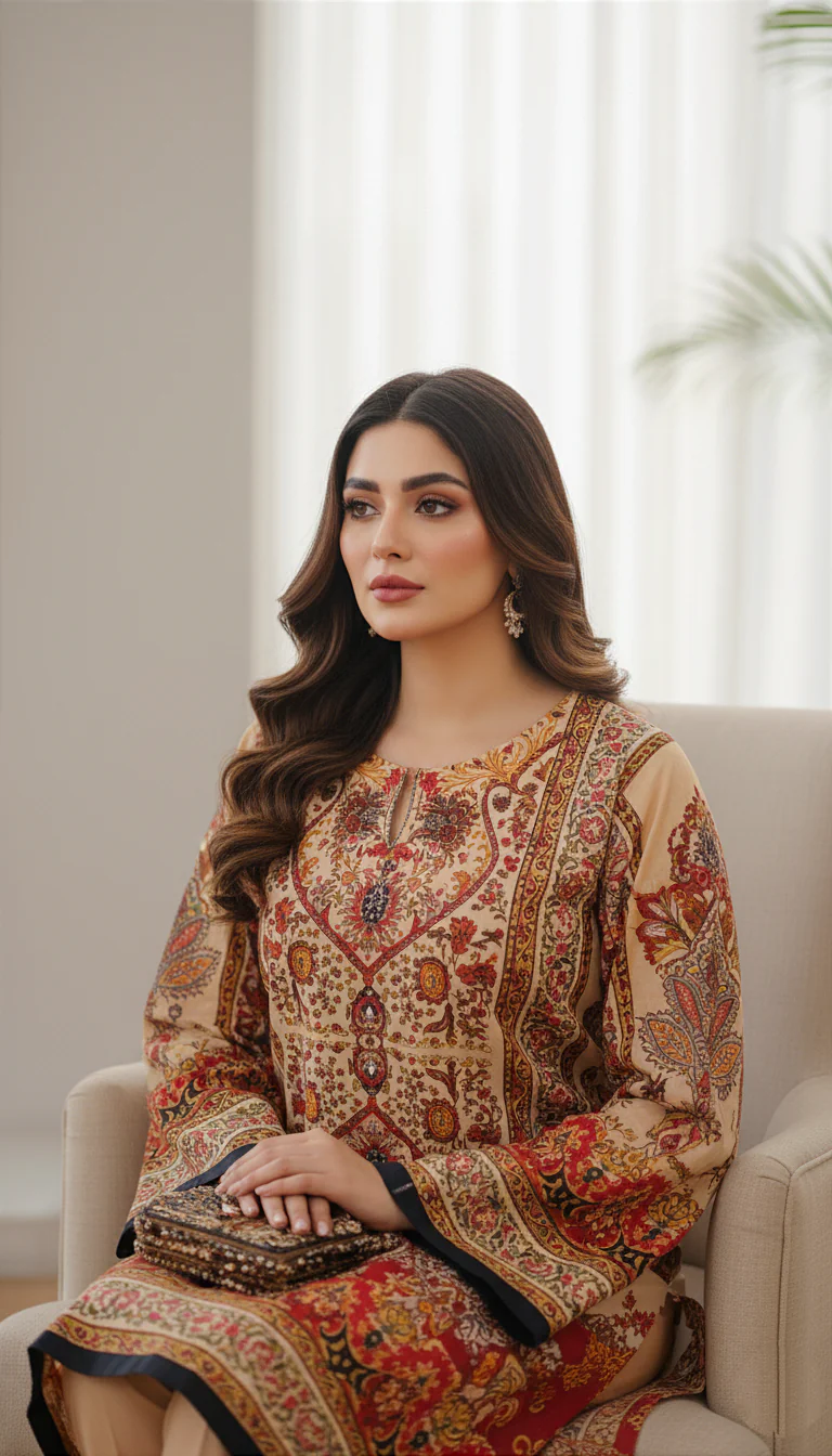Heeriye Printed Co-Ord Set (Pret) - 1166 - Image 2