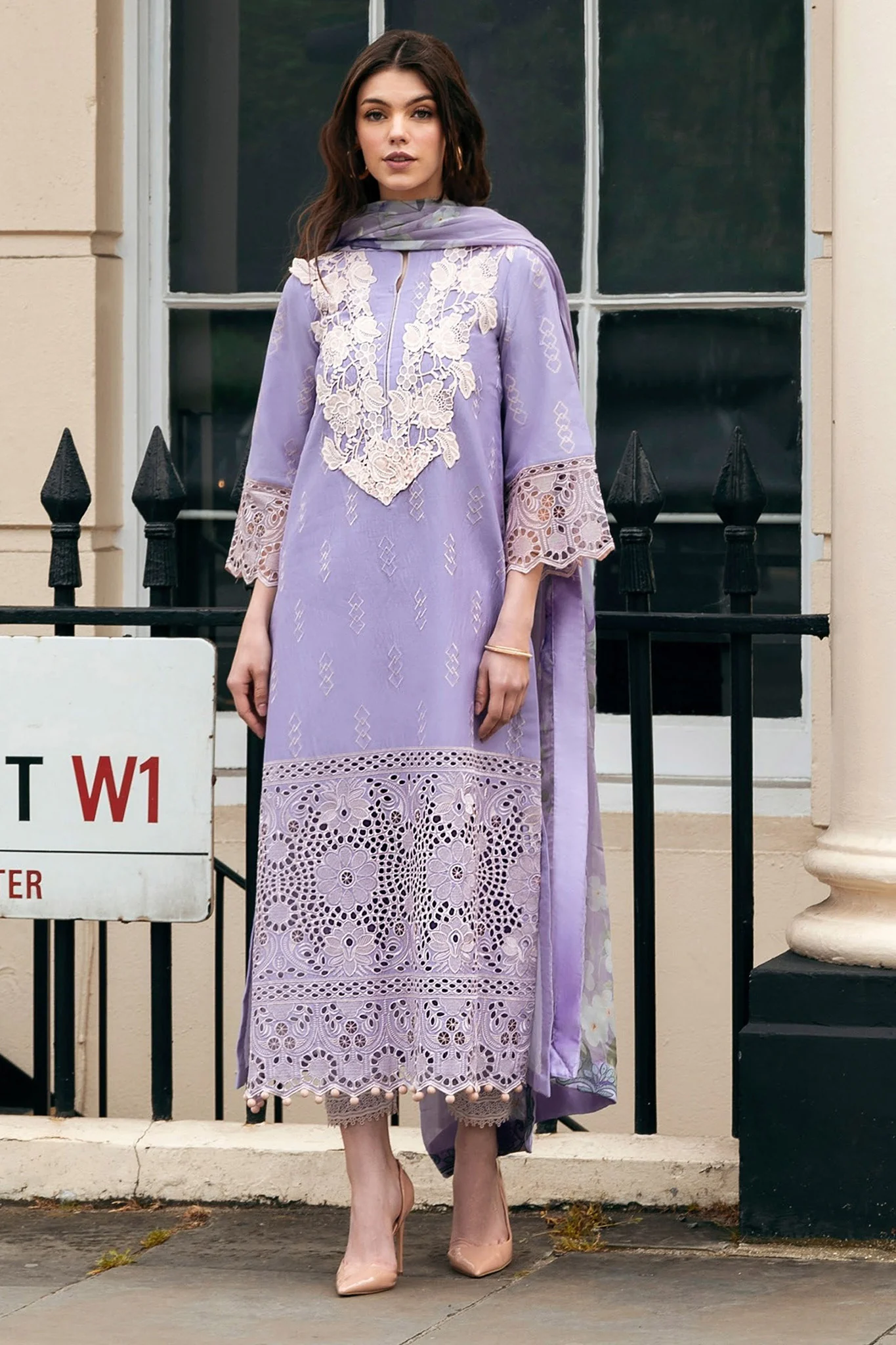Hemline Odyssey By Mushq Unstitched 3 Piece Luxury Emb Lawn Suit-HMC-09-Bloom Boulevard