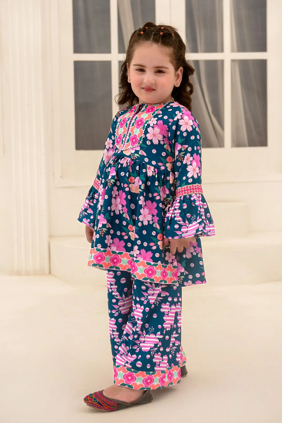Ochre Clothing Herringbone Digital Printed 2 Pc Suit-INDP-14 - Image 5