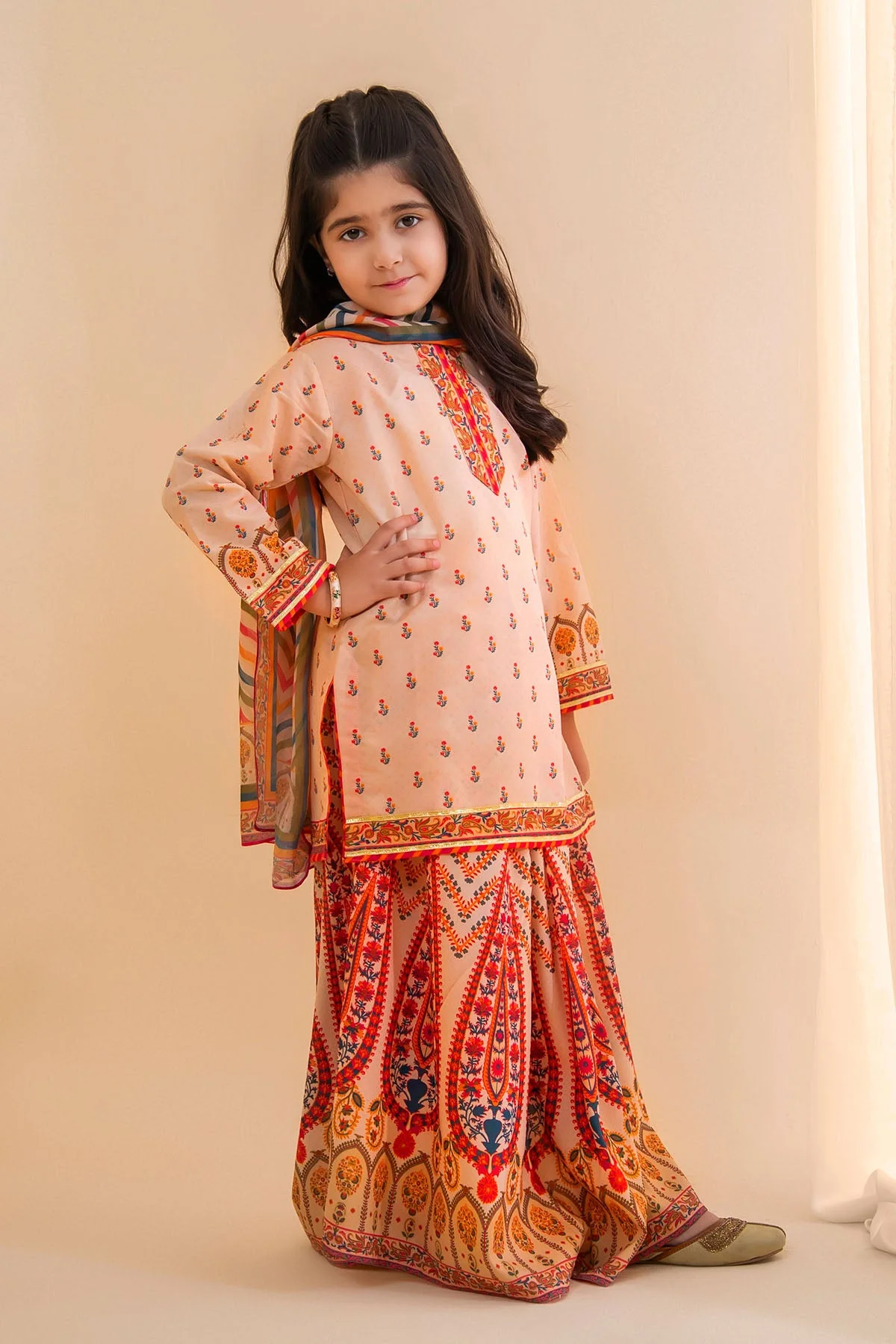 Ochre Clothing Poly Lawn Digital Printed 3 Pc Suit-INDP-58 - Image 2