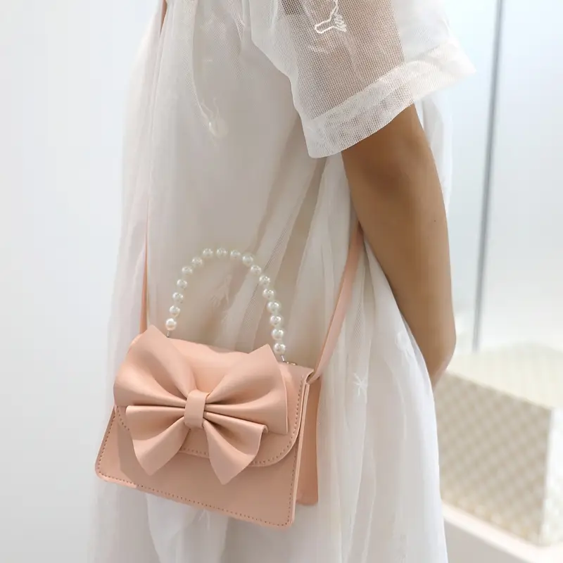 Hiba Fashion Mini bow pearl crossbody bag for girls-(HB-BW-003) - Image 2