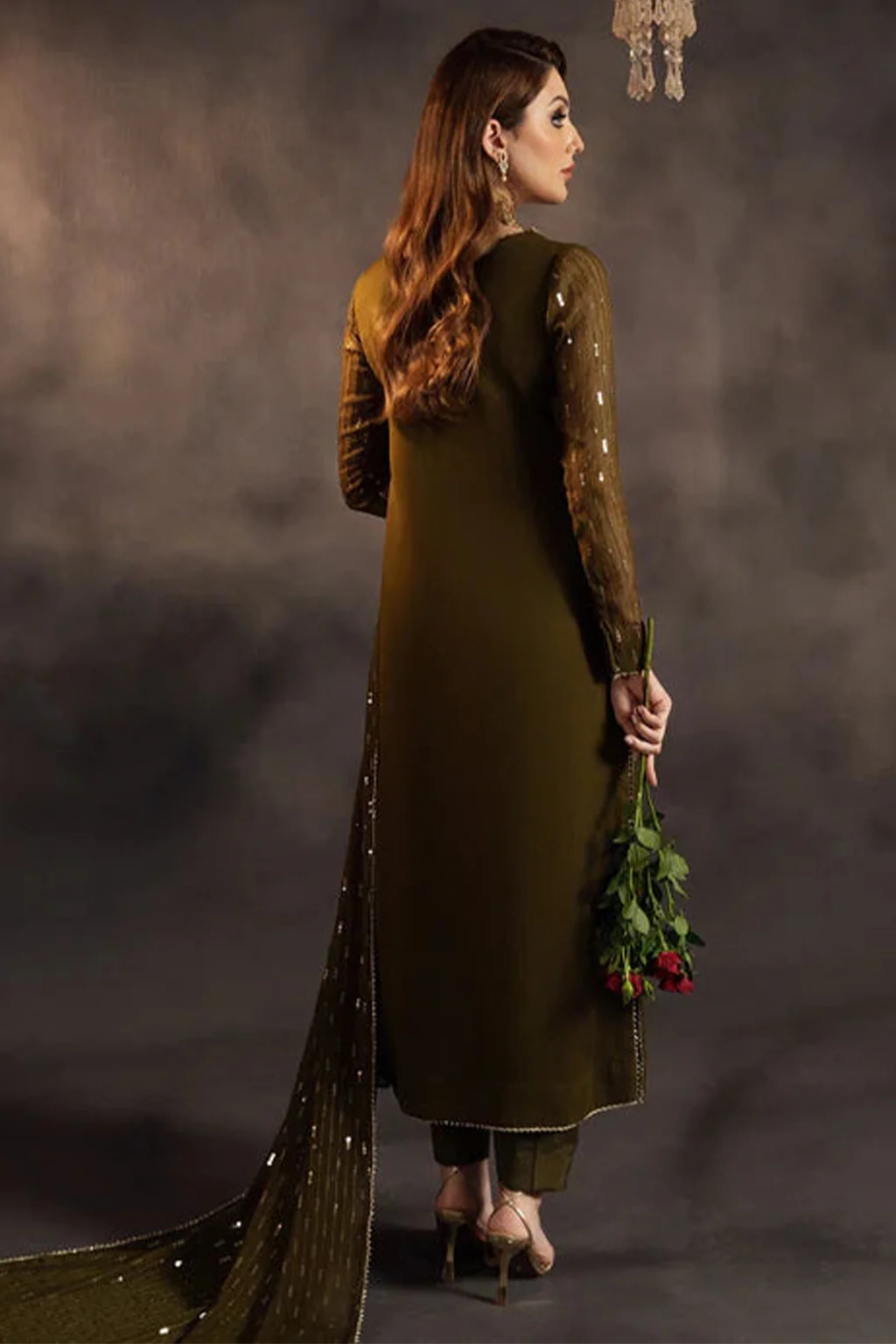 Meeral Stitched 3 Piece Luxury Formals Pret Suit-Hina - Meeral Luxe - Image 5