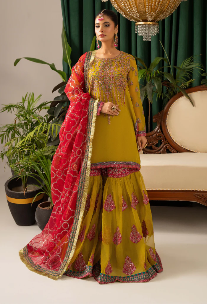 House Of Chiffon By Humdum Unstitched 3 Piece Luxury Formals Suit-D06