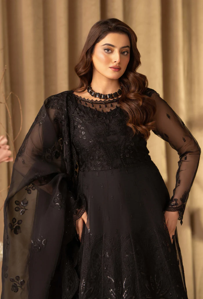 House Of Chiffon By Humdum Unstitched 3 Piece Luxury Formals Suit-D15 - Image 4