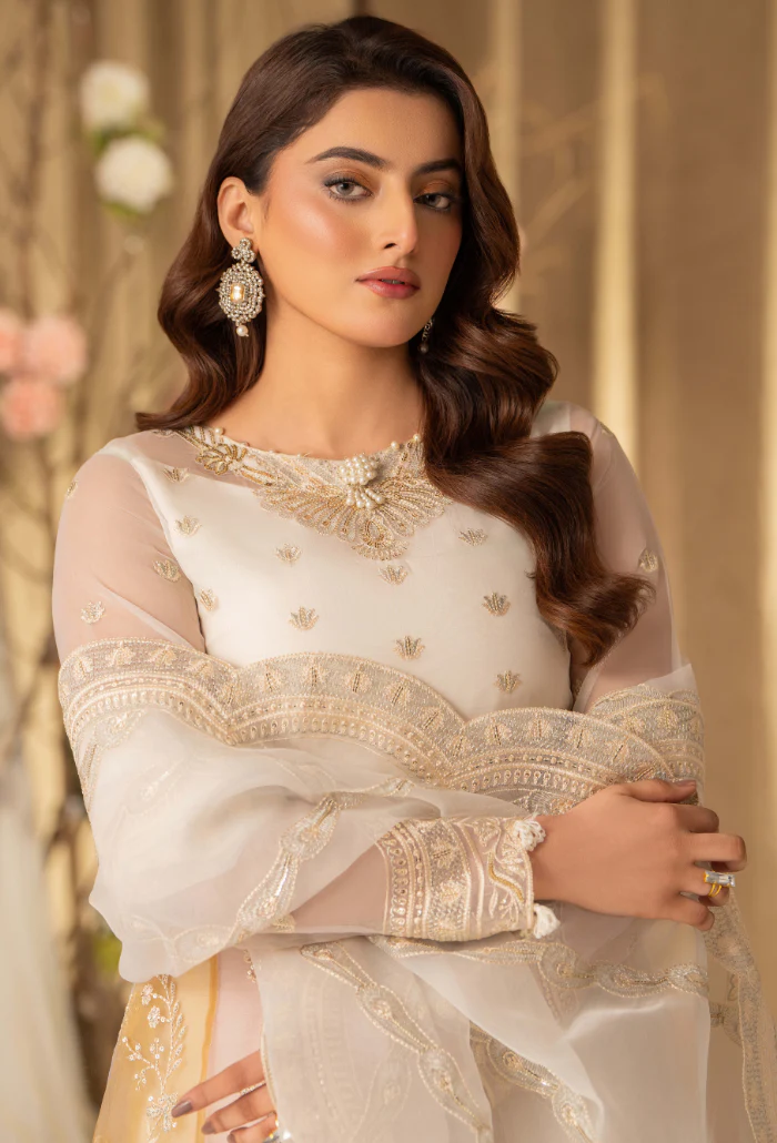 House Of Chiffon By Humdum Unstitched 3 Piece Luxury Formals Suit-D16 - Image 3