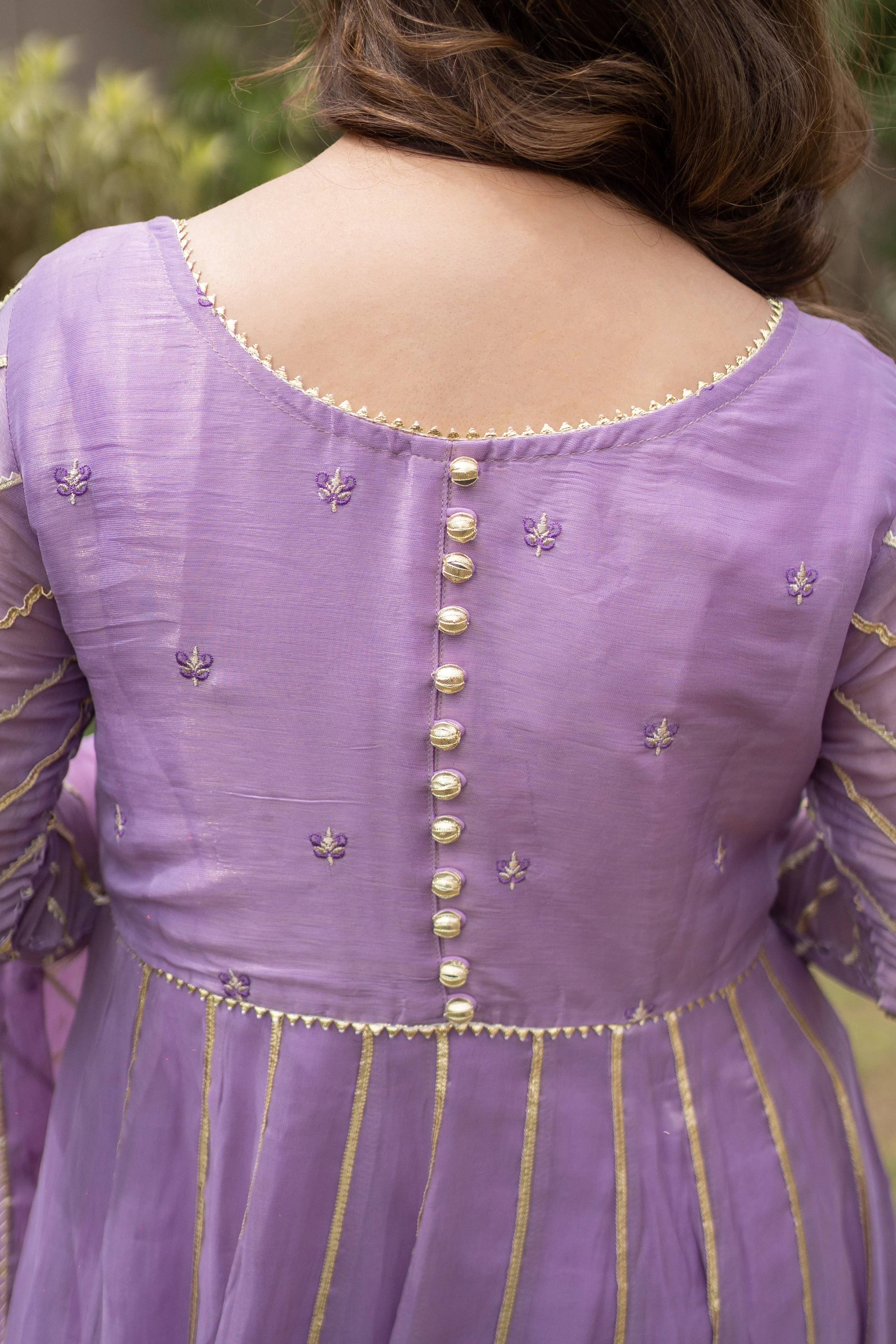 Omal By Komal Stitched 2 Piece Summer Suit-HOOR (Frock & Dupatta) - Image 4