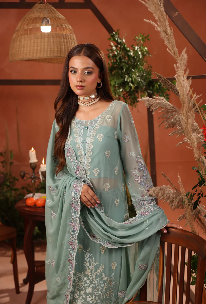 Heer By Humdum Stitched 3 Piece Formals Vol-02 Suit-D06 - Image 4