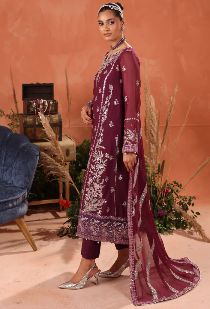 Heer By Humdum Stitched 3 Piece Formals Vol-02 Suit-D09 - Image 3