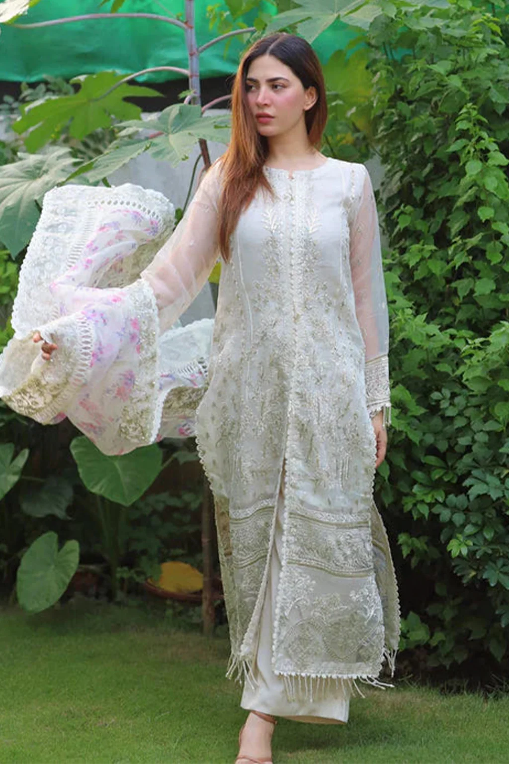 Meeral Luxe Unstitched 3 Piece Formals Suit-Husn-e-Nazar - Meeral Luxe - Image 6