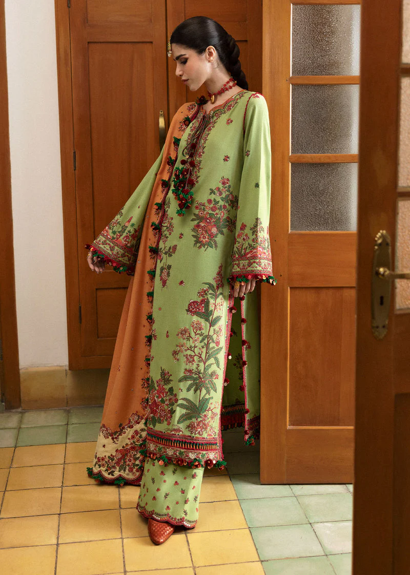 Hussain Rehar Unstitched 3 Piece Karandi A/W Suit-Mosy - Image 3