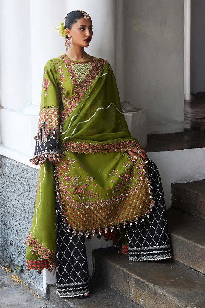 Hussain Rehar Unstitched 3 Piece Luxury Lawn Suit-Abass - Image 2